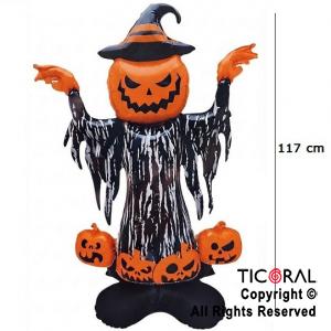GLOBO METALIZADO HALLOWEEN BRUJA CALABAZAS 117 CM (GY-10584)